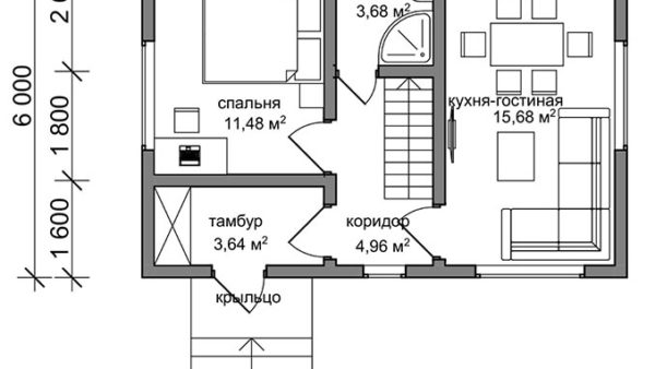 Дом с ломанной крышей